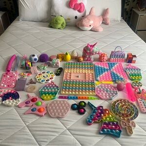 Colorful Pop It Fidget Toy Set; 40 piece set
